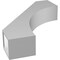 Ekena Millwork 5 1/2-in. W x 24-in. D x 32-in. H Westlake Architectural Grade PVC Knee Brace BRCP055X24X32WTL - alternate 5